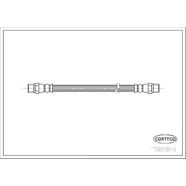 1979-1981 BMW 528i Brake Hydraulic Hose (Corteco)