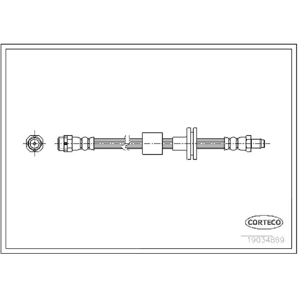 2004-2019 BMW X3 Brake Hydraulic Hose (Corteco)