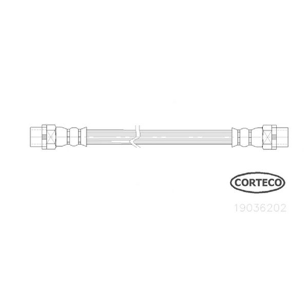 2008-2013 BMW M3 Brake Hydraulic Hose - Rear Inner (Corteco)