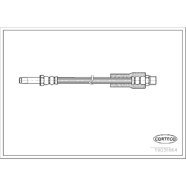 1996-2000 BMW 528i Brake Hydraulic Hose -  or Rear (Corteco)