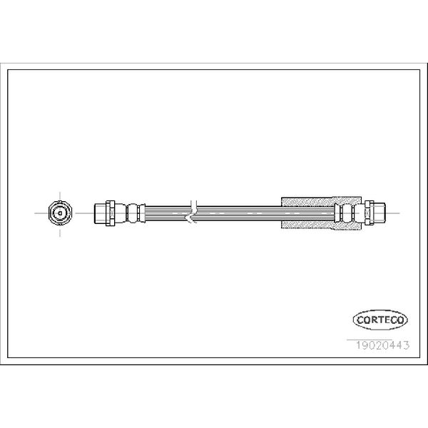 1995-1997 Audi S6 Brake Hydraulic Hose (Corteco)