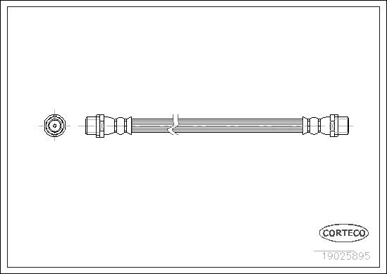 1996-2008 Audi A4 Brake Hydraulic Hose - Rear (Corteco)