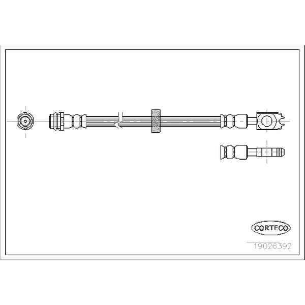 1999 Volkswagen Golf Brake Hydraulic Hose - Front (Corteco)