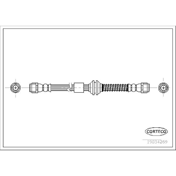 2003-2010 Porsche Cayenne Brake Hydraulic Hose (Corteco)