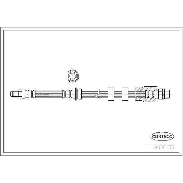 2009-2013 BMW 335i xDrive Brake Hydraulic Hose (Corteco)