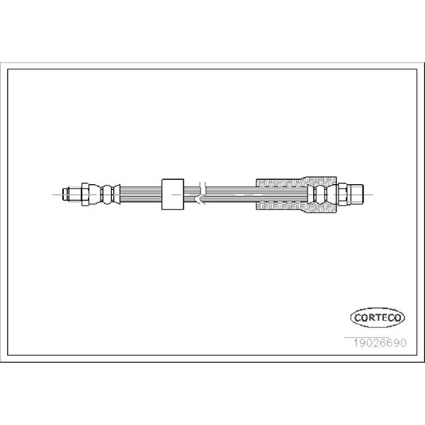 1999-2000 BMW 528i Brake Hydraulic Hose -  or Rear (Corteco)