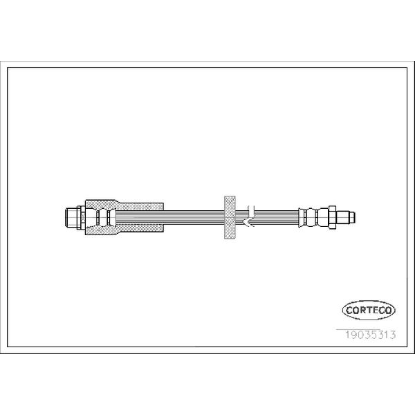 2007-2011 Audi S6 Brake Hydraulic Hose - Rear (Corteco)