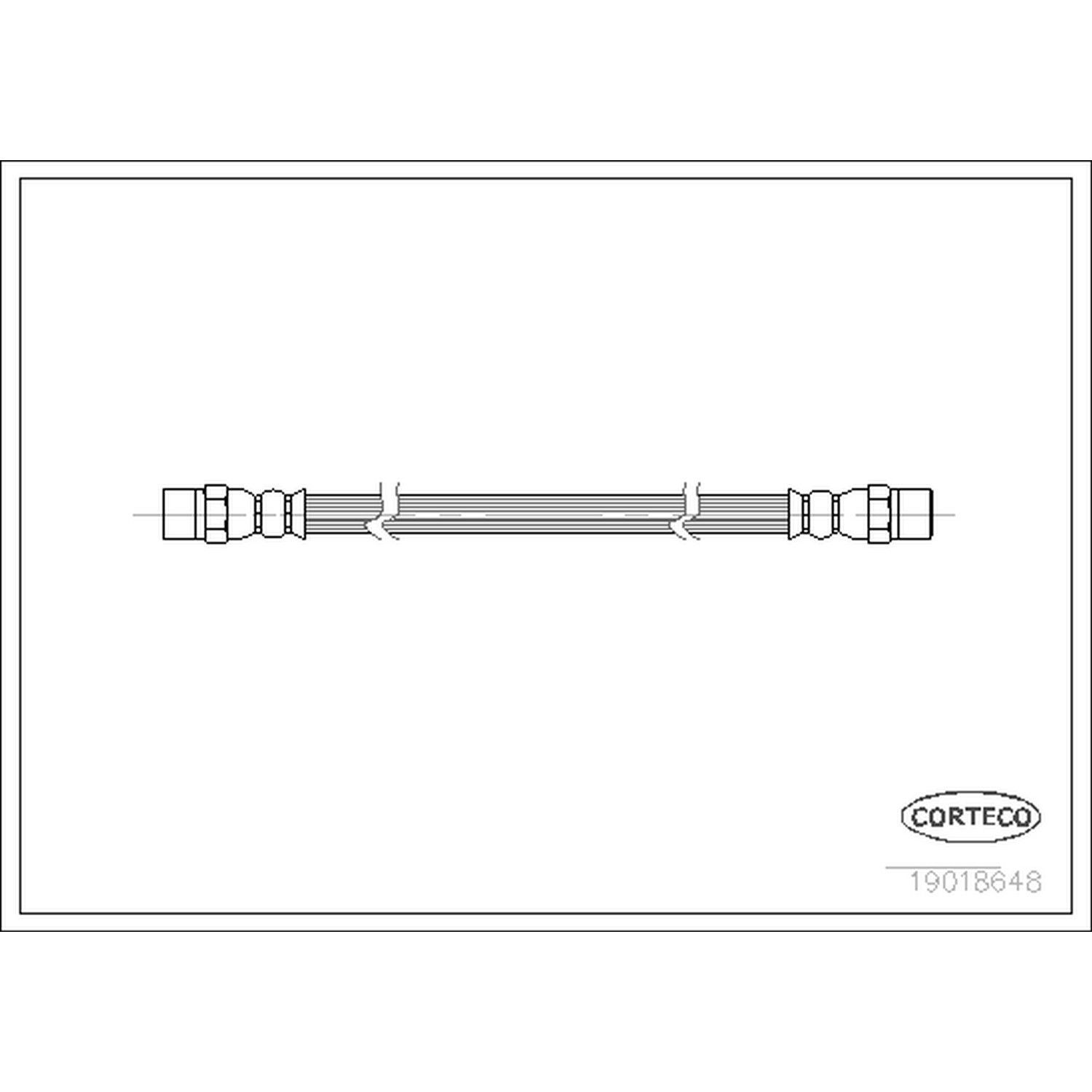 1989, 1988, 1987, 1986, 1985 BMW 635CSi Brake Hydraulic Hose