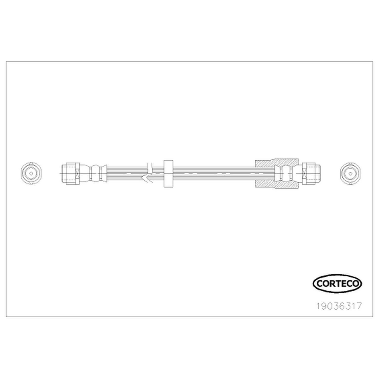 2009, 2008, 2007, 2006, 2005, 2004, 2003, 2002 Audi A4 Brake Hydraulic Hose