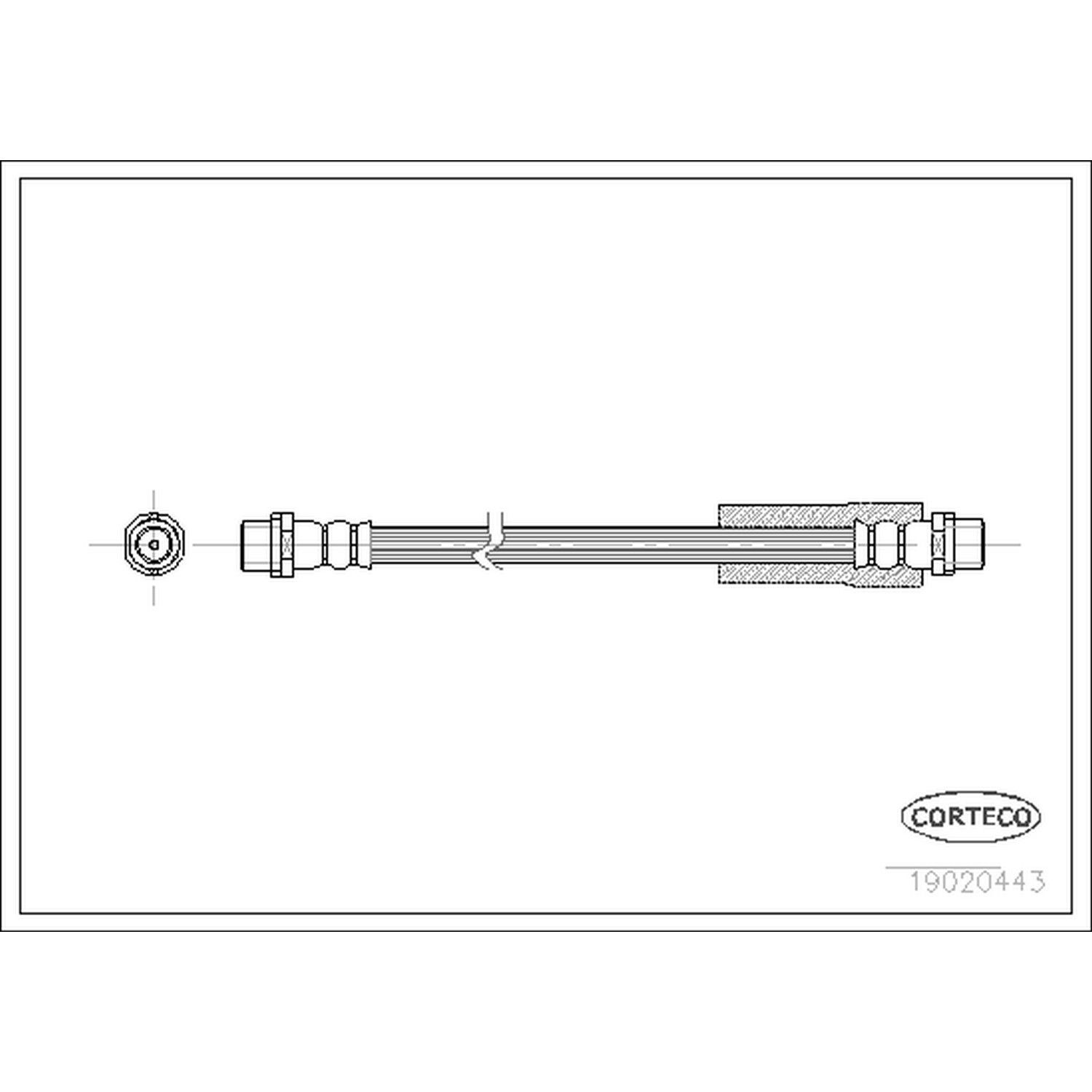 1994, 1993, 1992 Audi 100 Brake Hydraulic Hose
