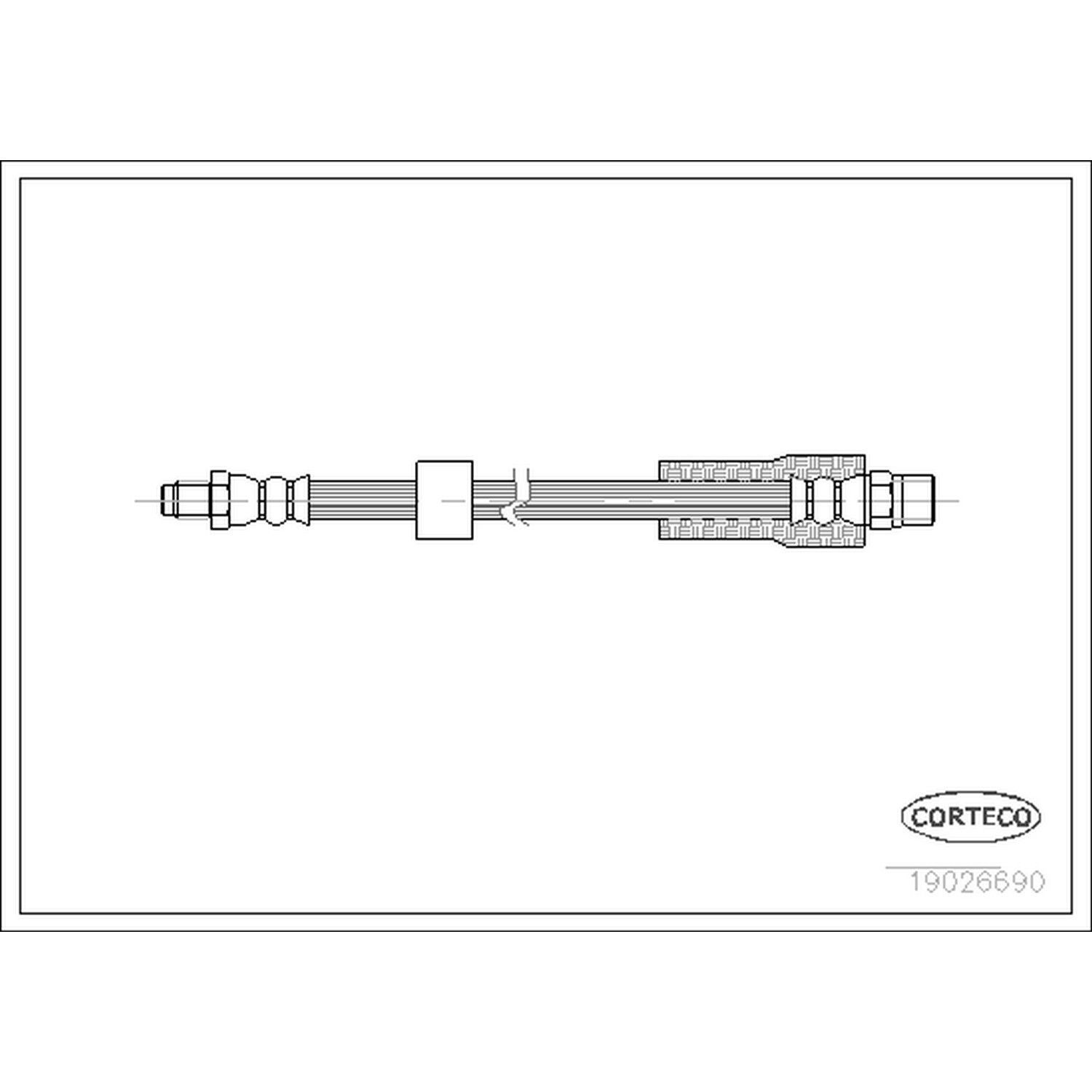 2000, 1999 BMW 528i Brake Hydraulic Hose