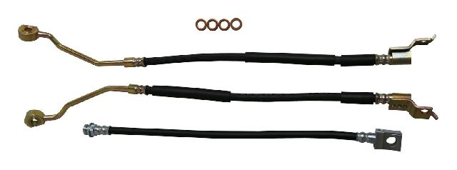 1990-1994 Jeep Wrangler Brake Hydraulic Hose Kit - Front and Rear (Crown Automotive)