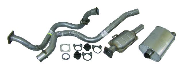 1991-1992 Jeep Wrangler Exhaust System Kit (Crown Automotive)