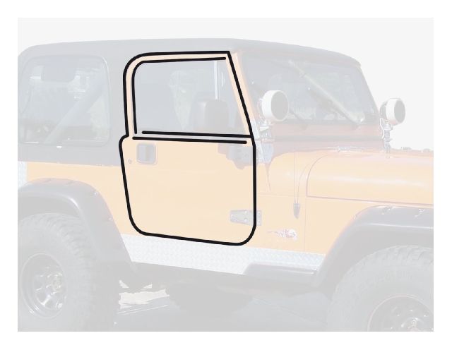 1987-1995 Jeep Wrangler Door Seal (Crown Automotive)