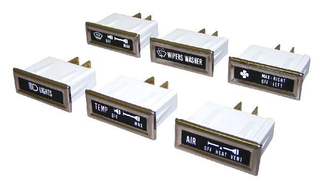 1976-1986 Jeep CJ7 Dash Indicator Light Set (Crown Automotive)
