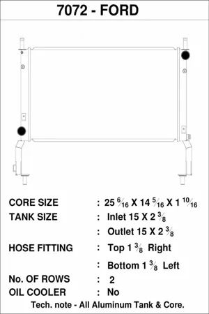 2015-2023 Ford Mustang Radiator -  or Center (CSF)