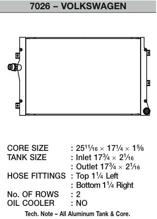 2006-2016 VOLKSWAGEN JETTA Radiator -  or Center (CSF)