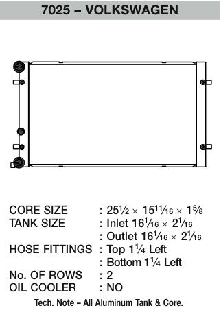 2000-2005 VOLKSWAGEN JETTA Radiator -  or Center (CSF)