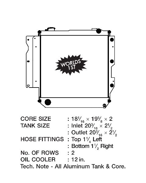 2005-2006 Jeep Wrangler Radiator -  or Center (CSF)