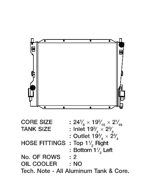 2005-2014 Ford Mustang Radiator -  or Center (CSF)