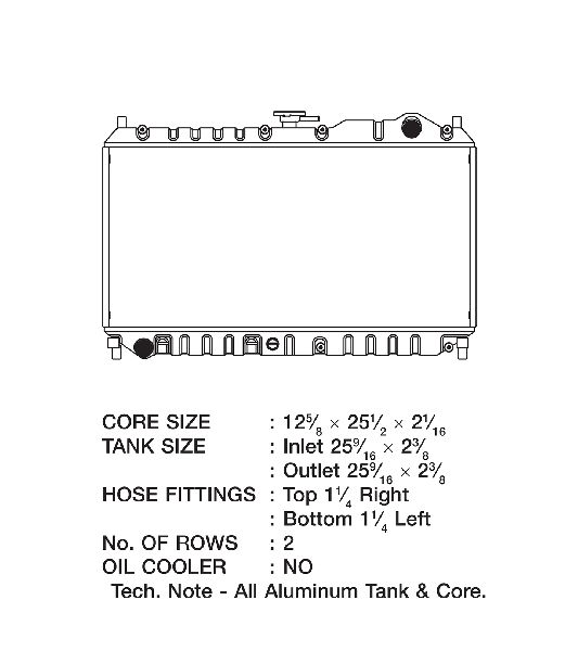 1999-2005 Mazda Miata Radiator -  or Center (CSF)