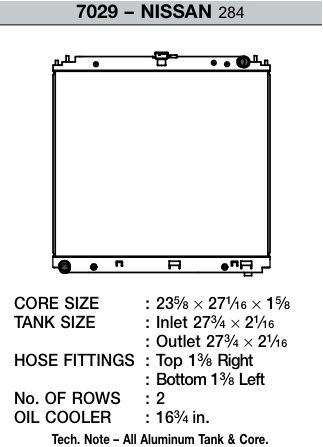 2005-2019 Nissan Frontier Radiator -  or Center (CSF)