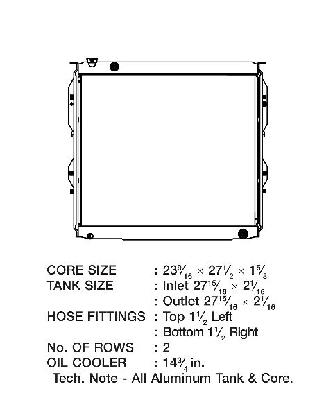 2000-2006 Toyota Tundra Radiator -  or Center (CSF)