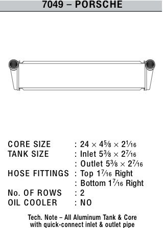 2012, 2011, 2010, 2009, 2008, 2007, 2006, 2005 Porsche Boxster Radiator