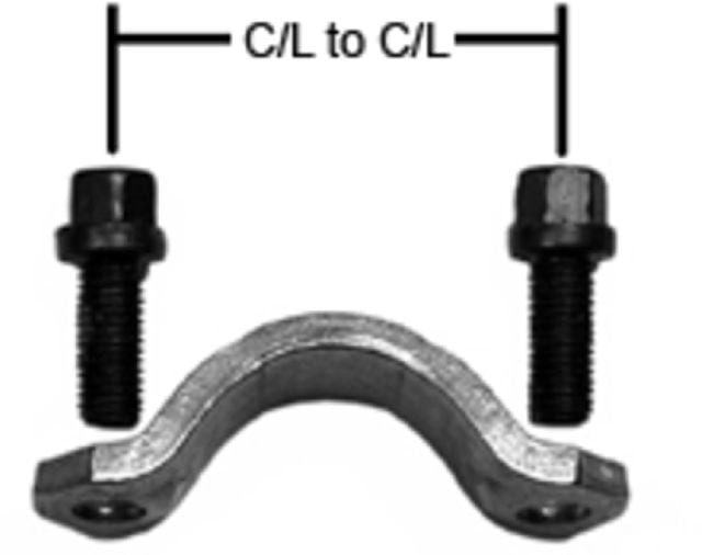 2005-2009 GMC C5500 Topkick Universal Joint Strap Kit - Rear (Dana Spicer Chassis)