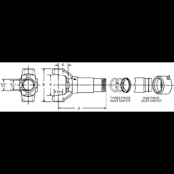 1995-1997 Ford F-350 Drive Shaft Slip Yoke (Dana Spicer Chassis)