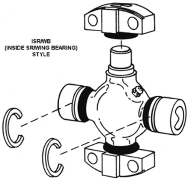 1950 Oldsmobile 98 Universal Joint - Rear Driveshaft at Rear Axle (Dana Spicer Chassis)