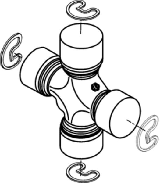 2011-2018 Ram 4500 Universal Joint - Rear Driveshaft at Rear Axle or Rear Driveshaft at Support Bearing or Rear Driveshaft at Transmission (Dana Spicer Chassis)