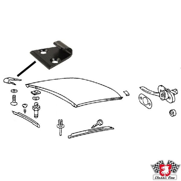 1967-1989 Porsche 911 Sunroof Hinge Latch (Danske)