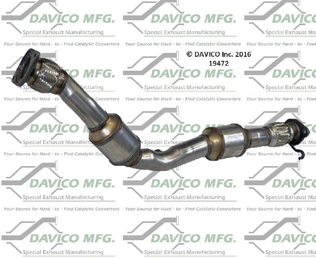 2009-2011 Chevrolet Impala Catalytic Converter - Center (Davico Converters)