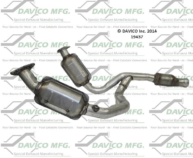 2009-2013 GMC Sierra 1500 Catalytic Converter - Center (Davico Converters)