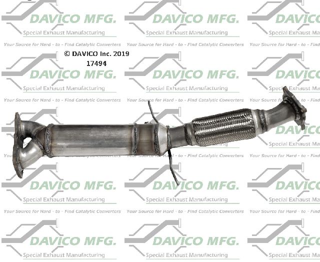 2010-2013 Volvo S80 Catalytic Converter - Rear (Davico Converters)