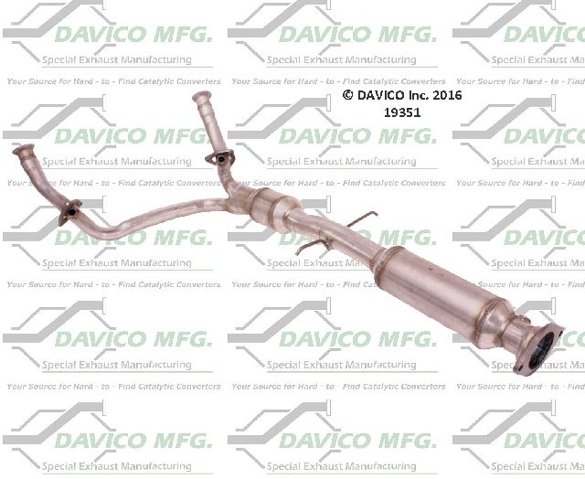 2001-2003 Chevrolet S10 Catalytic Converter - Center (Davico Converters)
