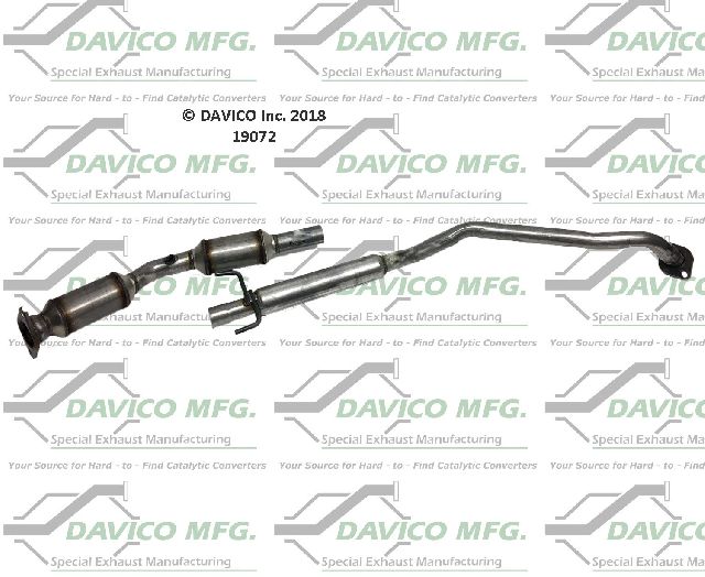 2003-2004 Pontiac Vibe Catalytic Converter - Center (Davico Converters)