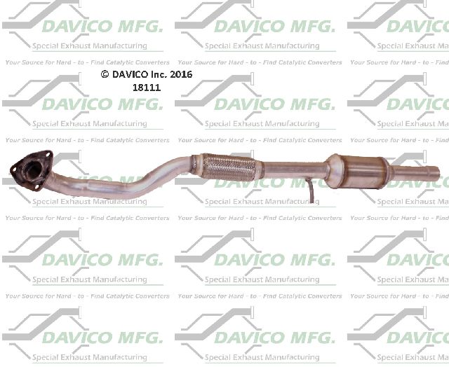 2001-2004 Hyundai Santa Fe Catalytic Converter - Center (Davico Converters)