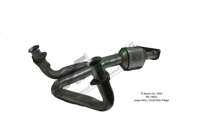 1996-2000 GMC K2500 Catalytic Converter - Front (Davico Converters)