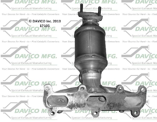 2001-2006 Hyundai Santa Fe Catalytic Converter - Front Right (Davico Converters)