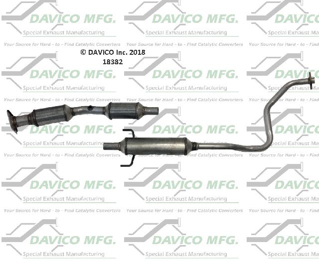 2004-2009 Toyota Prius Catalytic Converter - Center (Davico Converters)