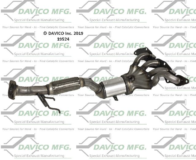 2013-2015 Ford Escape Catalytic Converter - Right (Davico Converters)