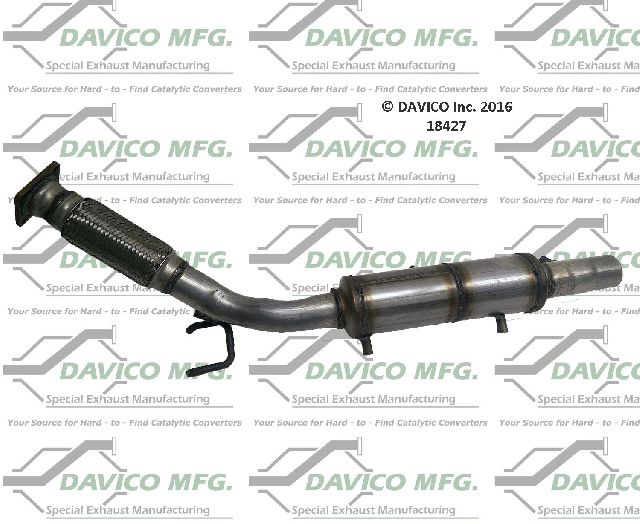 2012-2014 Volkswagen Beetle Catalytic Converter - Center (Davico Converters)