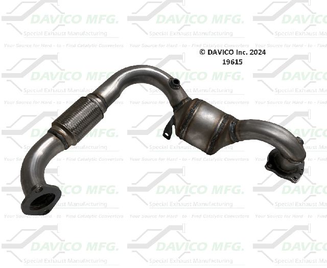 2016-2018 Ford Focus Catalytic Converter - Front (Davico Converters)