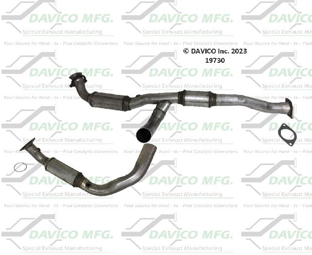 2012-2016 GMC Savana 2500 Catalytic Converter - Front (Davico Converters)