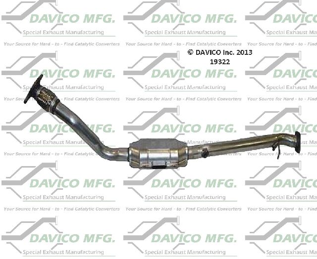 2001-2005 Pontiac Aztek Catalytic Converter - Center (Davico Converters)