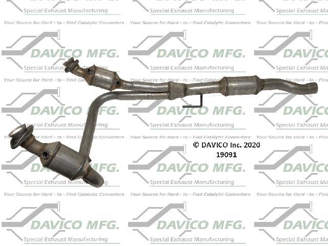 2000-2003 Dodge Dakota Catalytic Converter - Front (Davico Converters)