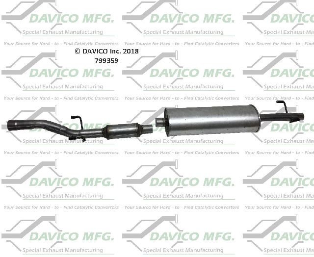 2003-2006 Freightliner Sprinter 3500 Catalytic Converter and Muffler Assembly - Center (Davico Converters)