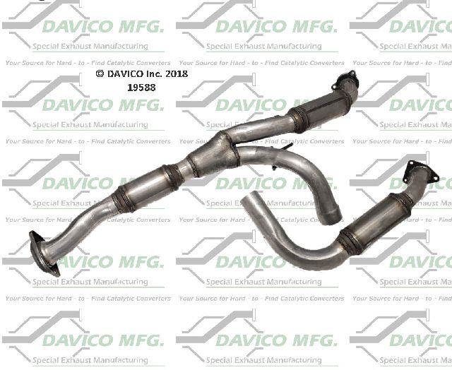 2011-2013 GMC Sierra 2500 HD Catalytic Converter - Center (Davico Converters)